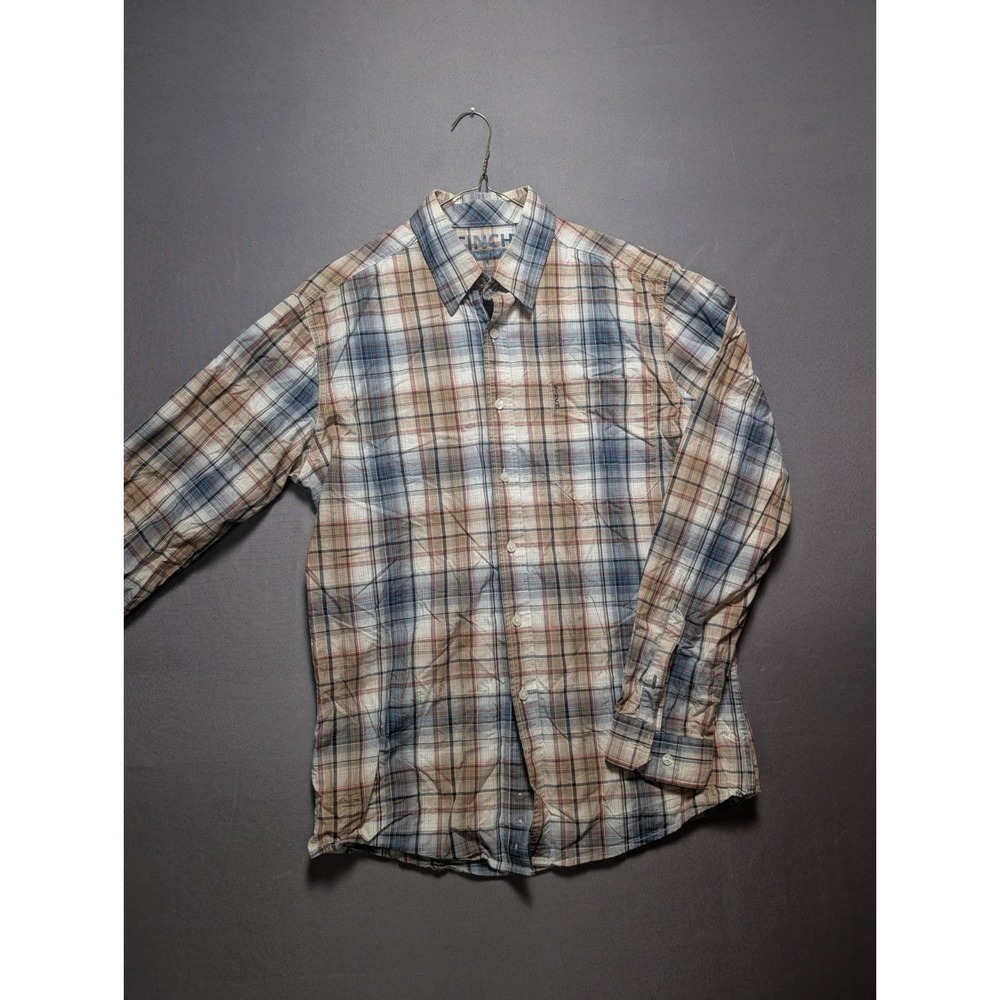 Cinch Modern Fit Mens Medium Multicolor Plaid Cotton Button Up Shirt RN155737